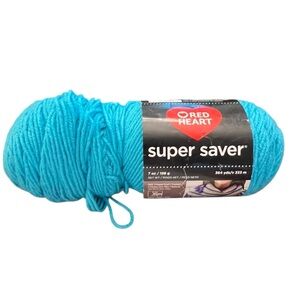 Red Heart‎ Super Saver Yarn Turqua #0512 6.5 Oz Acrylic Colorful